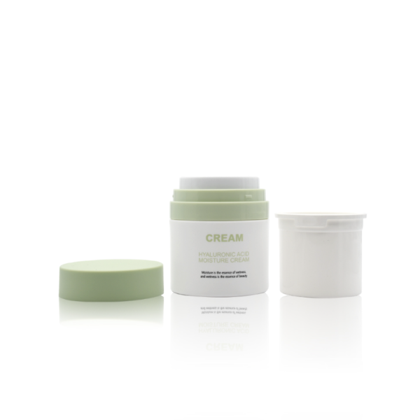 <b>Skincare Airless Cream Jar with refillable cup</b> - Image 3